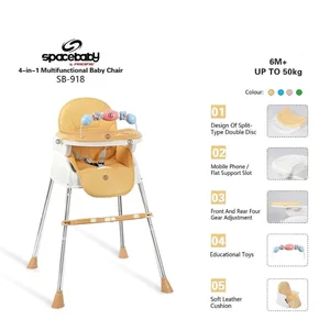 Permai - Spacebaby Baby High Chair SB 918 - Portable Baby and Toddler Dining Chair