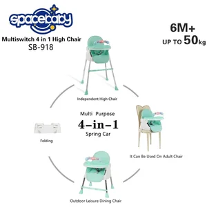 Permai - Spacebaby Baby High Chair SB 918 - Portable Baby and Toddler Dining Chair