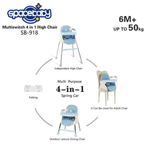Permai - Spacebaby Baby High Chair SB 918 - Portable Baby and Toddler Dining Chair