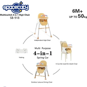 Permai - Spacebaby Baby High Chair SB 918 - Portable Baby and Toddler Dining Chair