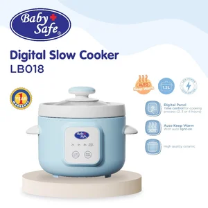 Permai - BabySafe LB018 Slow Cooker for Complementary Baby Food (MPASI) - Versatile Slow Cooker - Multifunction Slow Cooker - BPA FREE Baby Electric Cooking Appliance
