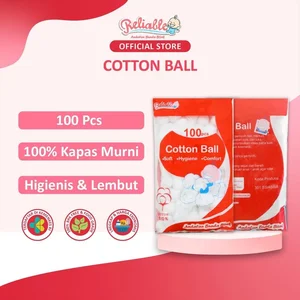 Permai - Reliable - Cotton Ball Kapas Bulat Baby Isi 100pcs - Bola Bola Kapas Multifungsi 1pack 100pcs