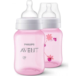  Baby Milk Bottle Baby Products and Equipment Philips Avent Classic Baby Bottle 260ml Slow Flow 1m + SCF573 / 13 - Pink