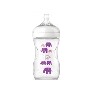 Baby Milk Bottle Baby Products and Equipment Philips Avent SCF627 / 17 Natural 260ml Elephant - Purple