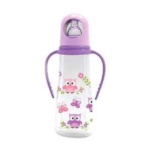 Produk dan Peralatan Bayi Botol Susu Bayi Baby Safe Feeding Bottle with Handle 250ml - Purple