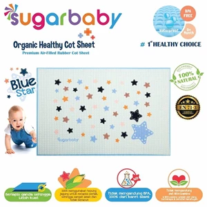 Perlak Bayi Sugar Baby  - Premium Organic Rubber Cot Sheet ( Perlak Ondo ) STAR