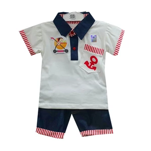 Baby Clothes Suit Vinata Ve Baby Clothes - Denim Anchor Set