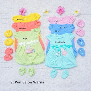Setelan Pon Balon Warna-Setelan Bayi Pon Pon