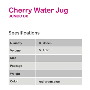 WATER JUG JUMBO 5 LTR WARNA CHERRY FR