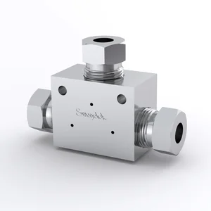 Tee Fitting Swagelok IPT Series 1/4 Inch Medium Pressure 20.000 PSI Stainless Steel 316 T4MF20