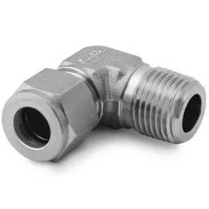 Elbow Fitting 90° Swagelok IPT Series 3/8 Inch Medium Pressure 20.000 PSI Stainless Steel 316 L6MF20