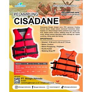 Perlengkapan Renang Pelampung Life Jacket Boogie Type Cisadane ukuran M-XXL