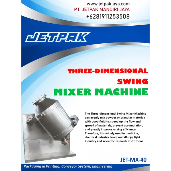 3 DIMENSIONAL MIXING MACHINE - Mesin Mixer - PT JETPAK MANDIRI JAYA ...