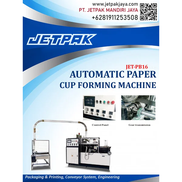 Mesin pembentuk Gelas Kertas otomatis -JET-PB16