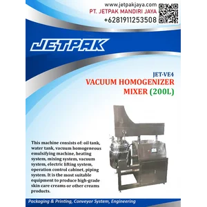 Mesin Mixer Homogenizer Vakum - JET-VE4