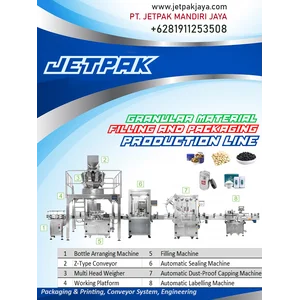 granulator material filling and packaging production line