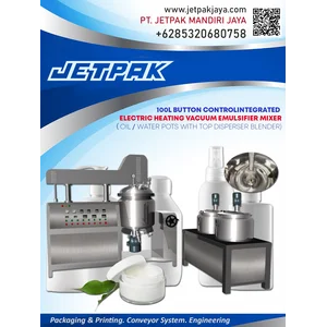100L BUTTON CONTROLINTEGRATED ELECTRIC HEATING VACUUM EMULSIFIER MIXER (OIL OR WATER POTS WITH TOPDISPERSER BLENDER)