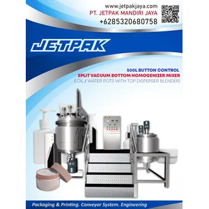 500L BUTTON CONTROL SPLIT VACUUM BOTTOM HOMOGENIZER MIXER（OIL OR WATER POTS WITH TOP DISPERSER BLENDER)