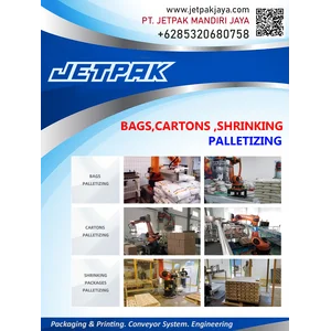 BAGS CARTON SHRINKING PALLETIZING MACHINE