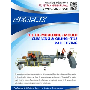 TILE DE  MOULDING MOULD CLEANING OILING TILE PALLETIZING 