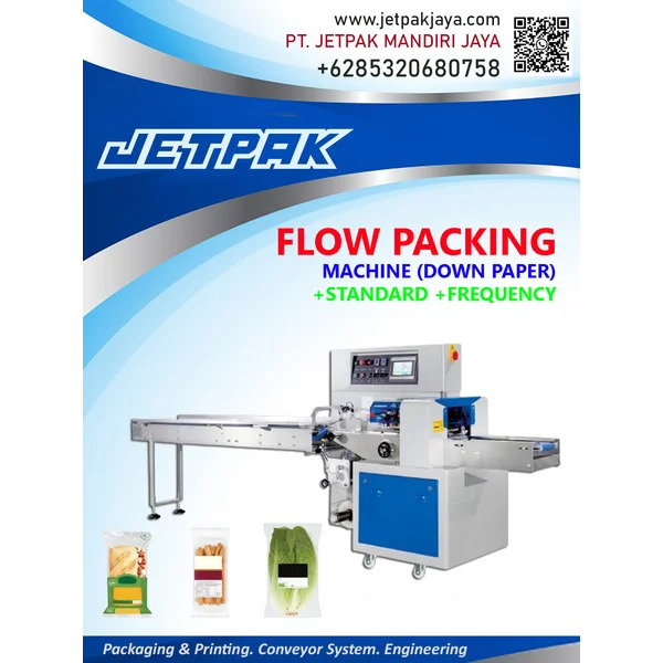 Flow Packing Machine Flow Down Paper  Standar Frequency