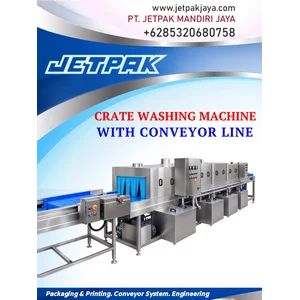 CRATE WASHING MACHINE WITH CONVEYOR LINE