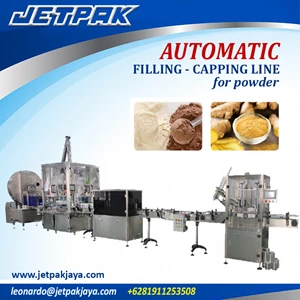 AUTOMATIC FILLING AND CAPPING LINE FOR POWDER - Mesin Pengemas Otomatis