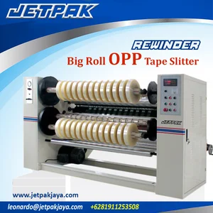 REWINDER BIG ROLL OPP TAPE SLITTER - Mesin Pemotong Isolasi