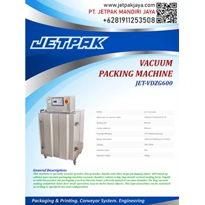 VACUUM PACKING MACHINE (JET-VDZG600) - Mesin Pengemas Otomatis