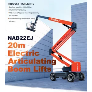 Noblelift Articulating Elektrik Boom Lifts / Vertical Lift Ketinggian 20M Tipe NAB22EJ