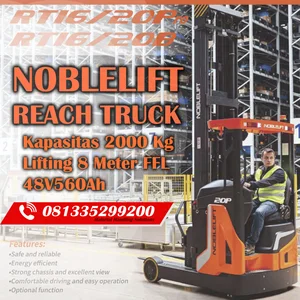 Forklift Reach Truck Noblelift 2 Ton 6 Meter FFL EPS Side On (RT20B-6000)