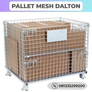 Pallet Mesh Dalton Keranjang Besi Lipat Kapaitas 1500 Kg