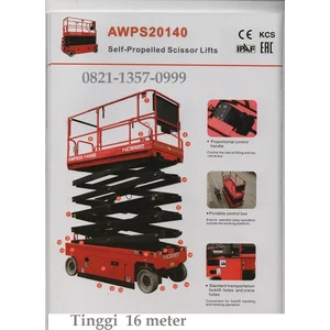 Tangga Electric Scissor Daru 16 meter Terlengkap dan 
