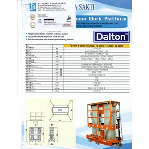 tangga hidrolik aerial work platform 16m merk dalton mr bahri denko 