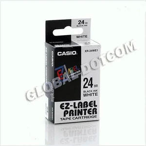 EZ LABEL TAPE CASIO 24MM BLACK INK WHITE