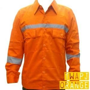 Baju Kerja Atasan Safety Warna Orange Ukuran XXL  