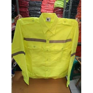Baju Kerja Atasan Safety Warna Kuning Ukuran XL  