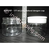 Botol Pet 177Ml (Jar) Natural Dengan Cap