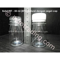 Botol Pet 50 Ml (Bp2) Natural Dengan Segel Cap