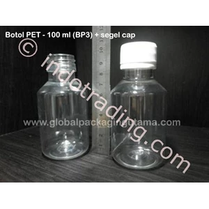 Botol Pet 100 Ml (Bp3) Natural Dengan Segel Cap