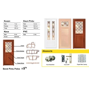 Pintu PVC Platinum  Kuat dan Elegan