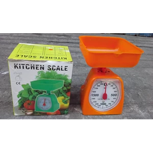 Orange Plastic Kitchen Scales 2kg