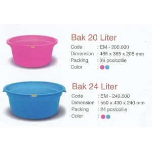 Bak plastik bulat 20 liter dan 24 liter merk TMS