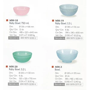 produk plastik rumah tangga Mangkok salad plastik ruby bowl lionstar
