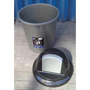 produk plastik rumah tangga Tong Sampah plastik colombia 60 liter Silver 3208 TS Lucky Star