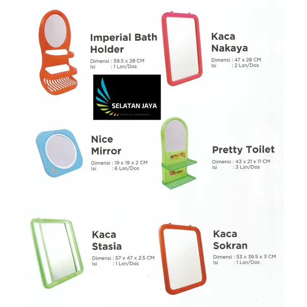 Kaca shower rias kecil merk Diansari