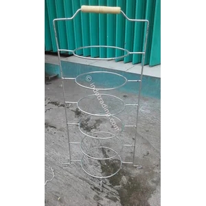 Tempat Tataan Piring Alumunium Susun 6