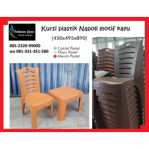 🪑 Kursi Plastik Model Kayu dari Napolly surabaya