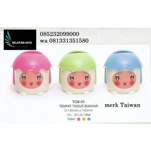Tempat Tissue plastik bundar Taiwan TCB01
