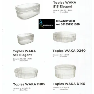 Toples plastik mika segi WAKA